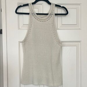 Lucky Brand Cream Knit Tank Top